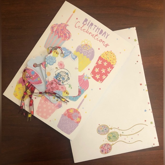 Birthday Card with Three Handcrafted Gift Tags & Envelope - Picture 3 of 12